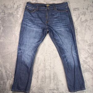 Lucky Brand 429 Classic Straight Jeans Men's 42x32 Blue Dark Wash Denim